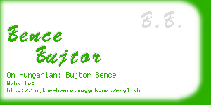 bence bujtor business card